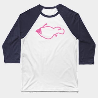 80s Retro Neon Sign Anglerfish Baseball T-Shirt